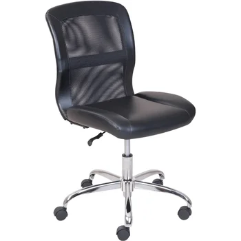 Orta Sırt, Vinil Örgü Görev ofis koltuğu, Siyah Ergonomik Sandalye ofis koltuğu Partiler için Katlanır Sandalyeler