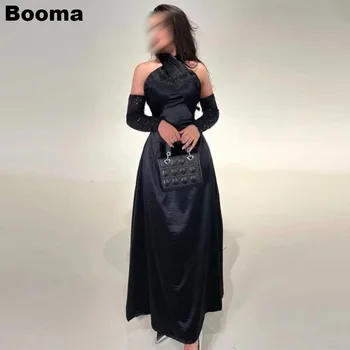 Booma Siyah Leke kadın Abiye Halter Bir Çizgi Zarif Resmi Durum Elbise Suudi Arabistan Parti Kutlamak Önlük 2023