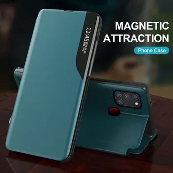 Akıllı Manyetik Deri Flip Case Samsung Galaxy a12 a32 5g a72 a52 a42 a02 a02s 12 Kitap Standı Telefon Kapak Coque