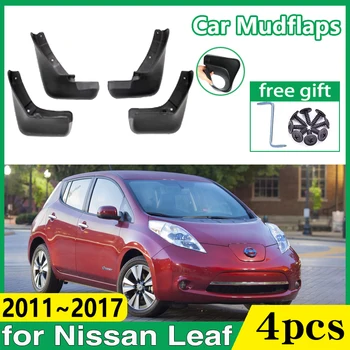 Nissan Leaf için 2017 Aksesuarları ZE0 2011~2016 4X Ön Arka Araba Çamurluklar Çamurluk Çamurluklar Çamur Flaps Muhafızları Splash Flaps Çamurluk