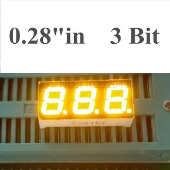 20 ADET Sarı 3 Bit 0.28 inç Dijital tüp led ışık 7 Segment Ekran 22.6*10*6.1 mm Nixie tüp ortak katot