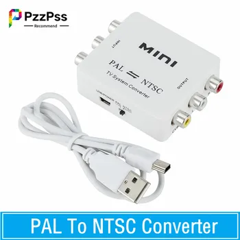 Mini PAL NTSC Çift yönlü TV Sistemi Dönüştürücü Switcher PAL NTSC NTSC PAL Çift Yönlü TV Kompozit Bağlantı Dönüştürücüler