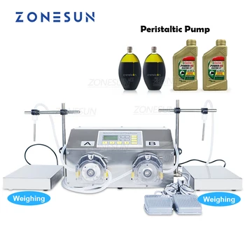 ZONESUN ZS-PP532W Peristaltik Pompa Mürekkep uçucu yağ Perfurm Suyu tatrtılı dolum makinesi Yarı Otomatik Su şişe doldurma makinesi
