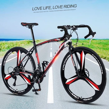 Bisiklet Şehir Viraj Yol Bisikleti 700C Değişken Hız Şok Emici Yetişkin Bisiklet Çift disk fren Bisiklet Bisiklet Yarışı Özel Bisiklet