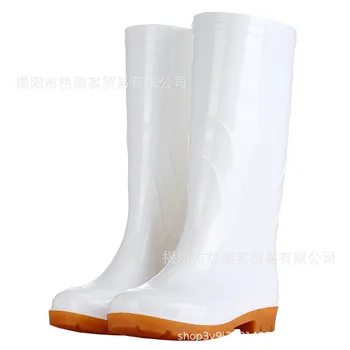 Rainboots Su Geçirmez ayakkabı Kadın Erkek Su Moda yağmur çizmeleri Yüksek Sonbahar Kış Kaymaz Kadın Kauçuk Topuklu Rahat
