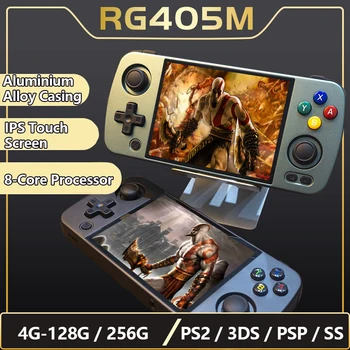 RG405M elde kullanılır oyun konsolu T618 Bluetooth WiFi Oyun Konsolu 4 inç IPS Dokunmatik Ekran Unisoc Kaplan CNC / Alüminyum Alaşım Android12. 0