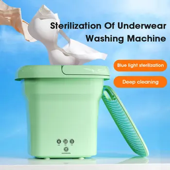 Taşınabilir Katlanır Çamaşır Makinesi Kurutma Kovası Giysi Çorap İç Çamaşırı Temizleme Yıkama Mini Küçük Seyahat Çamaşır Makinesi