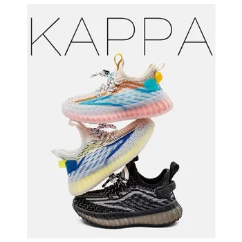 Kappa çocuk ayakkabıları çocuk Sneakers Ayakkabı Yeni Örgü Erişte Orta ve Büyük çocuk Yaz Koşu Nefes Hindistan Cevizi Ayakkabı