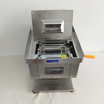 Restoran mutfak Elektrikli Et Kesici Endüstriyel sınıf metal kesme makinesi Otomatik Taze Et Şerit Kesici