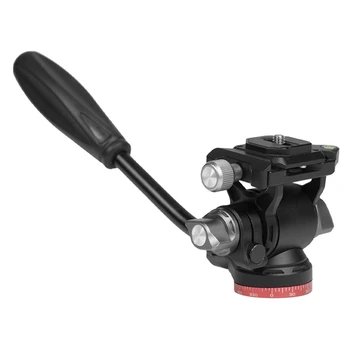 1 ADET Panoramik Tripod Kafası Hidrolik Sıvı Video Sönümleme Kafa Siyah Tripod Monopod İçin Kamera Tutucu Standı SLR DSLR Kamera İçin