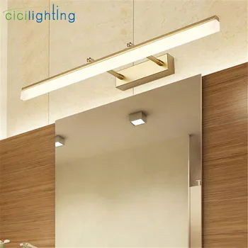 Modern L40/50/60/70/90 cm gerilebilir LED dolap duvar ışıkları krom altın Metal gövde banyo aynası ışıkları led kabin lambası