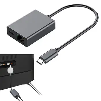 Tv (4k) Tip C Gigabit Ethernet Dönüştürücü Dock Taşınabilir Usb Rj45 Ağ Adaptörü Cep tablet telefon