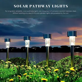 Paslanmaz çelik güneş dış ışık su geçirmez, LED peyzaj peyzaj / teras / çim / avlu/driveway