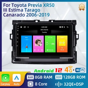 Toyota Previa için XR50 3 III Estima Tarago Canarado 2006-2019 Carplay Autoradio 2 Din araba android radyosu Stereo GPS Multimedya