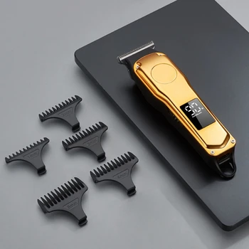 Altın Saç Kesme Şarj Edilebilir Elektrikli Kesme Makinesi Sakal Düzeltici Tıraş Makinesi Tıraş Erkekler İçin Kesici
