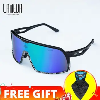 LAMEDA Bisiklet Gözlük Erkekler Kadınlar İçin Renkli Lens Yol Dağ Bisikleti Gözlük UV 400 Açık Balıkçılık Güneş Gözlüğü Ayarlanabilir Burun