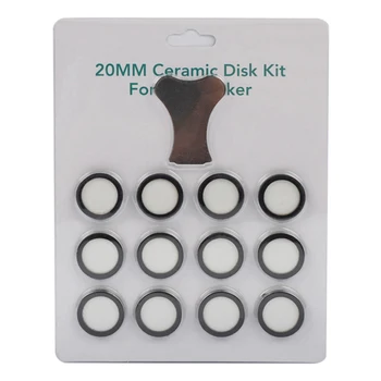 12 Paket ultrasonik buğu yapıcı Sisleyici Seramik Diskler Nemlendirici Parçaları Dönüştürücü Diskler Kapaklı Aracı