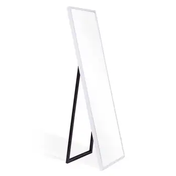 Şövaleli Ayaklı Ayaklı Ayna, Beyaz, 17x59