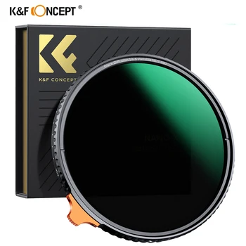 K & F KONSEPT ND2-ND400 ve 1/4 Siyah Sis Difüzyon Ayarlanabilir Nötr Yoğunluk Filtreleri Kamera Filtre Lens 2 in 1 49mm 58mm 67mm 72mm