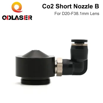 Dia için QDLASER CO2 Hava Memesi N01F Kısa Meme B.20 FL38. 1 Lens ile Uydurma M5 için Lazer Kafası at CO2 Lazer kesme makinesi