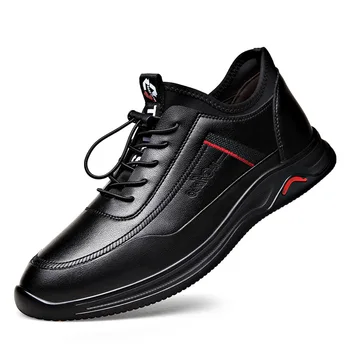 2023 Erkek ayakkabıları İnek deri ayakkabı Marka İngiliz Ayakkabı Sonbahar Siyah Erkek rahat ayakkabılar