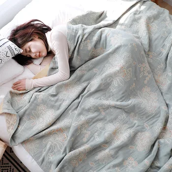 Pamuk İskandinav Battaniye Yatak Odası Mavi Büyük Yumuşak Boho Geometri Yatak Atmak Yatak Örtüsü kanepe battaniyesi Çift Kişilik Yatak İçin