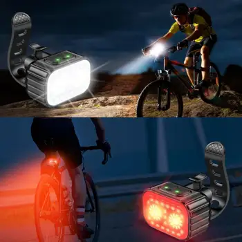 Bisiklet ışıkları su geçirmez LED şarj edilebilir bisiklet ön arka ışıkları dağ bisikleti farlar bisiklet arka lambası bisiklet aksesuarları