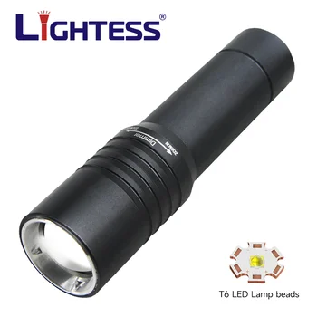 T6 güçlü ışık LED USB şarj edilebilir el feneri tek fonksiyonlu askeri Torch zumlanabilir el feneri yakınlaştırma dış aydınlatma