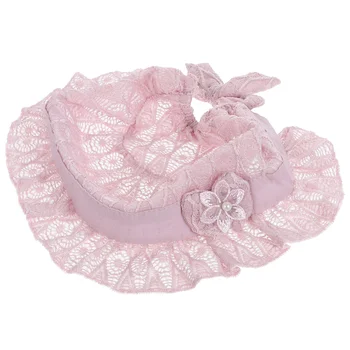 Kız Dantelli Bonnet Kuşgözü Vaftiz Bonnet Kap Sevimli Güzel Şapka 0-2 Yaş Arası Bebek için
