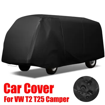 Evrensel karavan Yıkanabilir UV Dayanıklı Su Geçirmez Güneşlik Nefes Tam araba kılıfı Tam Vücut Kapak Açık VW T2 T25
