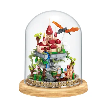 Bulut Kale Küçük Yapı Taşları Mini Tuğla Küçük Parçacık Bulmaca Montaj Oyuncaklar Modeli doğum günü hediyesi Oyuncaklar Çocuklar için Yetişkin