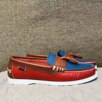 Erkekler Hakiki Deri sürüş ayakkabısı, Rıhtım Üzerinde Kayma Klasik Tekne Ayakkabı, Marka Tasarım Flats Loafers Erkekler Kadınlar İçin 2023A202