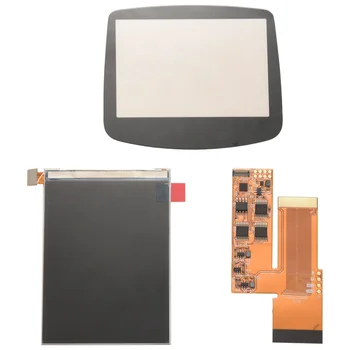 Yedek IPS LCD Ekran Şerit Kablo ile ekran koruyucu Onarım Tam Kiti GameBoy Advance Oyun Konsolu için