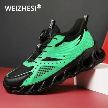 WEIZHESI Marka Ejderha Ölçekli Tarzı Sneaker Erkekler ıçin Yaz Nefes Spor Ayakkabı Koşu Loafer'lar Tenis Ayakkabıları Ücretsiz Kargo Lüks