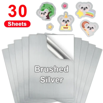 Kendinden yapışkanlı 30 Yaprak Gümüş Yazdırılabilir vinil yapışkan Kağıt A4 Parlak Mat Şeffaf kopra kağidi Mürekkep Püskürtmeli Yazıcı için DIY El Sanatları