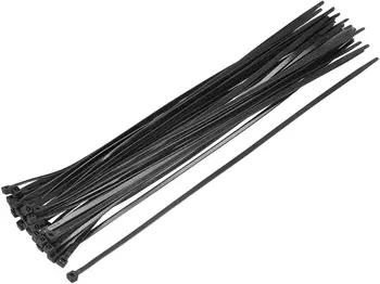 Tcenofoxy Kablo Zip Bağları 350mm x 4.8 mm Kendinden Kilitleme Naylon Kravat Sarar Siyah 40 adet
