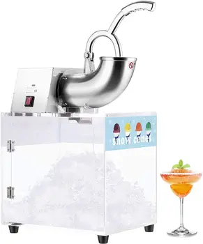 Çelik Çift Bıçaklı Ticari Buz Kırıcı Tıraş Makinesi meyveli buz makinesi Makinesi akrilik kutu 440lbs / saat