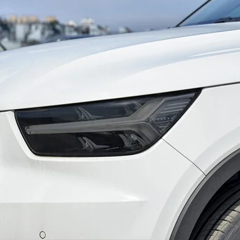 2 Adet Araba Far koruyucu film Koruma Kendinden Şifa Şeffaf Siyah TPU Sticker Volvo XC40 2019 2020 Aksesuarları