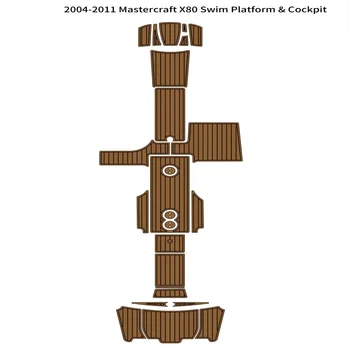 2004-2011 Mastercraft X80 Yüzme Platformu Kokpit Pedi Tekne EVA Köpük Tik Paspas