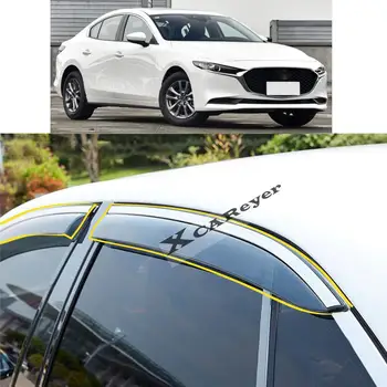 Mazda 3 Axela için M3 2019 2020 2021 2022 Araba Vücut Şekillendirici Sticker Plastik pencere camı Rüzgar Visor Yağmur