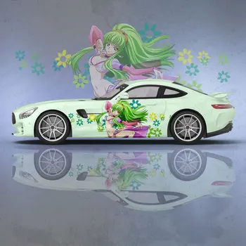 Code Geass Anime Araba Vücut Çıkartmaları Anime Itasha vinil Araba Yan çıkartma Araba Vücut Sticker Otomotiv Dekoratif Film