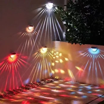 LED güneş ışığı açık alan duvar aydınlatmaları Enerji Bahçe Lambaları Su Geçirmez Güneş çit Lambası Noel Dekorasyon Festoon led ışık