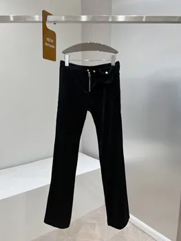 Kemer düşük bel pantolon üç boyutlu terzilik zanaat rahat rahat yumuşak 2023 yaz yeni sıcak 0306