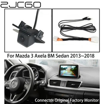 ZJCGO Araba Dikiz Ters Back Up park kamerası Yükseltme Orijinal Araba OEM Monitör Mazda 3 için Mazda3 Axela Sedan BM 2013~2018