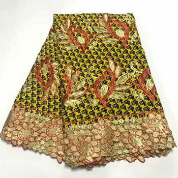 Nijeryalı Balmumu Dantel Kumaş 2023 Yüksek Kaliteli afrika isviçre kumaşı dantel Nakış Fransız Gipür Net dikiş kumaşı Balo Kıyafetleri