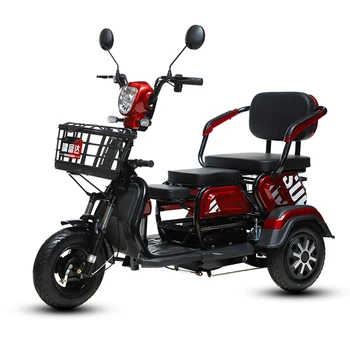 Eğlence Elektrikli Üç Tekerlekli Bisiklet Ev Küçük pilli motosiklet Enerji Geri Kazanım Sistemi İle Çift Şok Emme