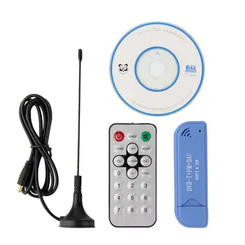 USB 2.0 Dijital DVB-T SDR+DAB+FM HDTV Video Ekipmanları TV Tuner Alıcı Sopa ile Hava RC RTL2832U Ve FC0012 USB Dongle