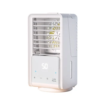Taşınabilir Klima Fanı 3 Hız Mini Hava Soğutucu 4in1 Küçük klima ünitesi Beyaz 700Ml Su Deposu İle