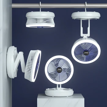Taşınabilir masaüstü vantilatör Ev Mini Hava Soğutma Fanı Usb Şarj Edilebilir Dilsiz Katlanır tavan vantilatörü ile Lamba Masa Elektrikli Fan Hava Soğutucu