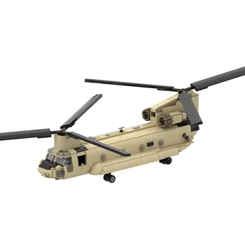 1164 ADET WW2 Askeri MOC Amerikan CH-47 Chinook ağır helikopter Modeli yaratıcı fikirler yüksek teknoloji ChildrenToy Savaş Uçağı Blokları